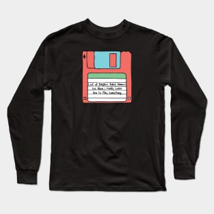 Band Names Floppy Disk Long Sleeve T-Shirt